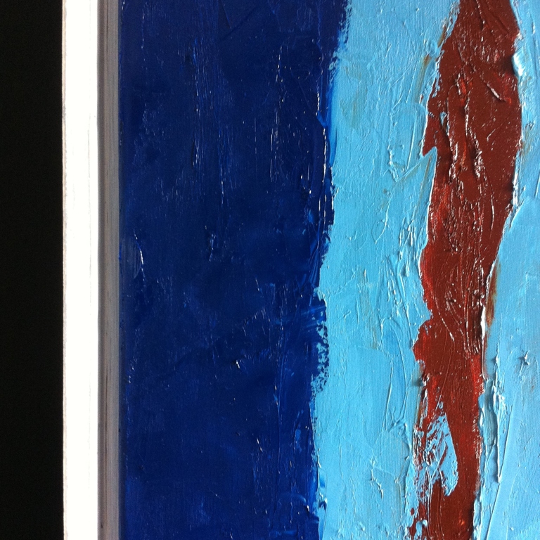 "Composition in Blue...." John Foppen - Olieverf op canvas - Framed - Gesigneerd kopen? Bied vanaf 175!
