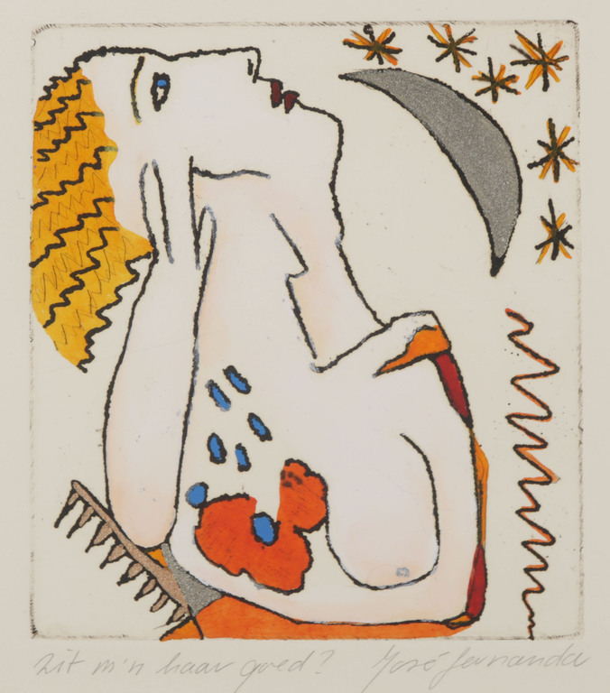 Jose Fernanda: Handbewerkte Ets, Zit m'n haar goed? kopen? Bied vanaf 20!