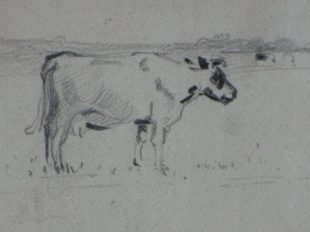 Jan van Essen, Staande koe, Tekening kopen? Bied vanaf 1!
