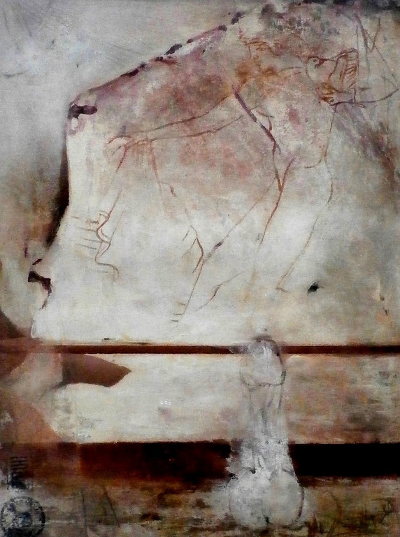 Gerti Bierenbroodspot - Aquarel: strijder met fallus symbool verkocht voor € 350!