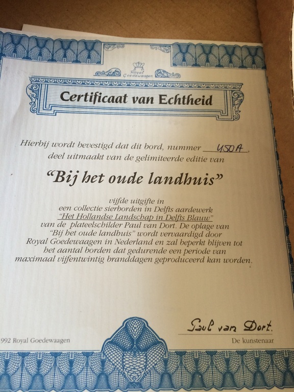 Wandbord 'Bij het oude landhuis' door paul van dort kopen? Bied vanaf 10!