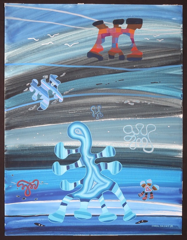 Carel Brons: Gouache, Nachtverschijning kopen? Bied vanaf 1!