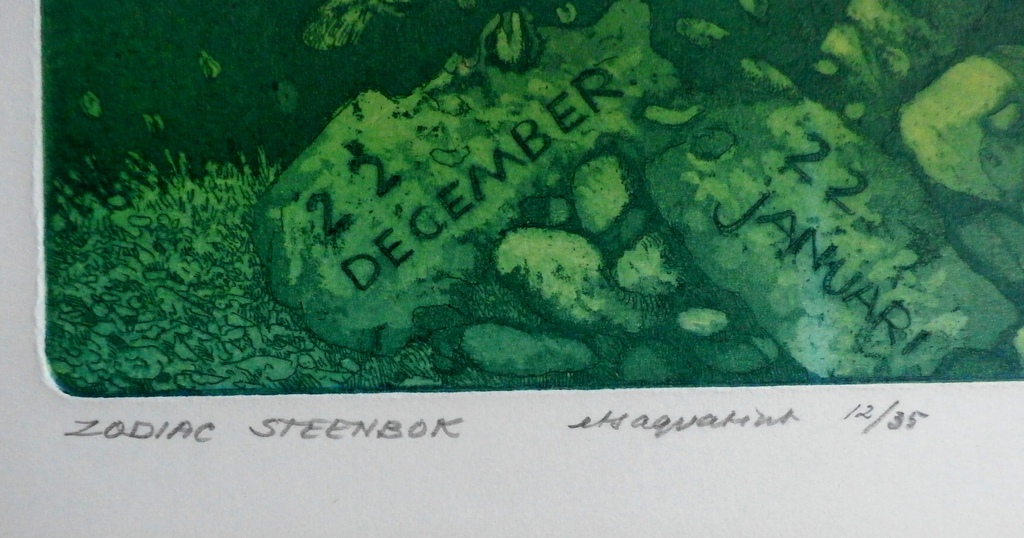 Michael Jepkes - ets/aquatint: Zodiac Steenbok kopen? Bied vanaf 50!