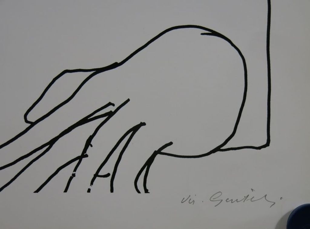 Vic Gentils: Zeefdruk, Man met baard kopen? Bied vanaf 35!