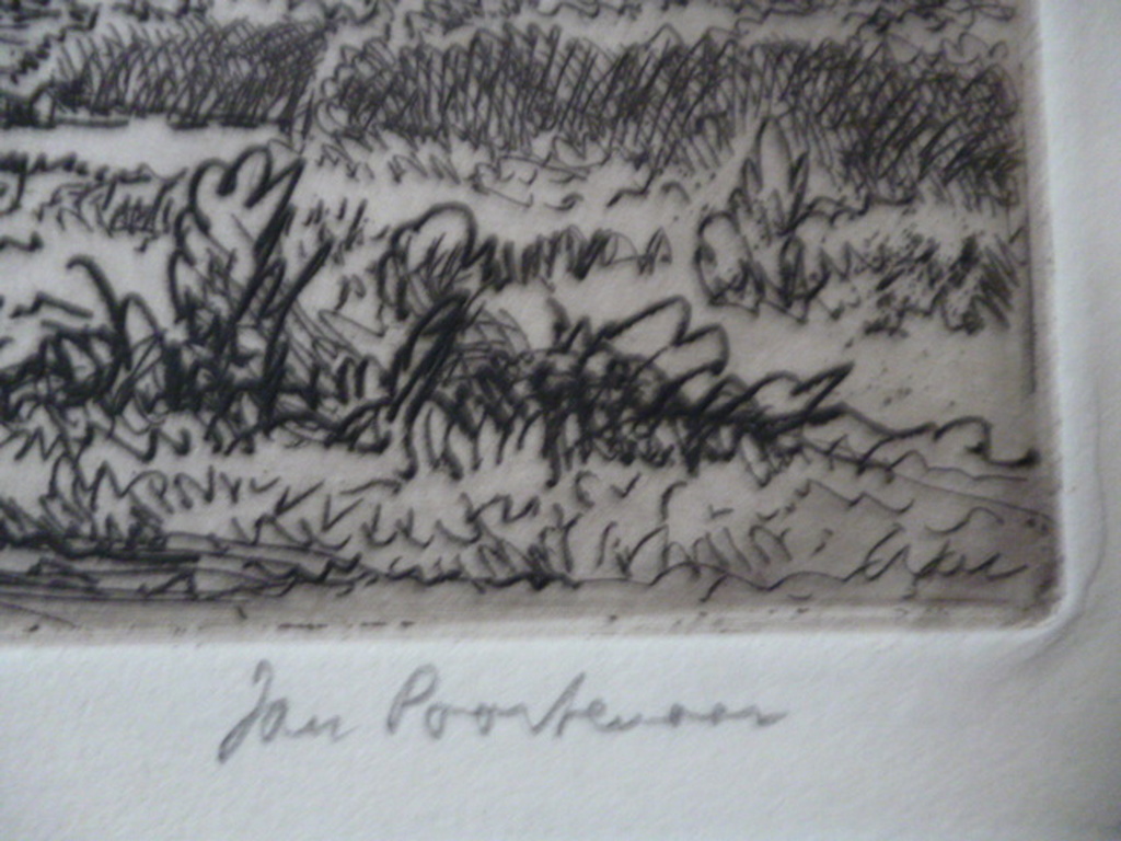 Jan Poortenaar - ets - Molen kopen? Bied vanaf 25!