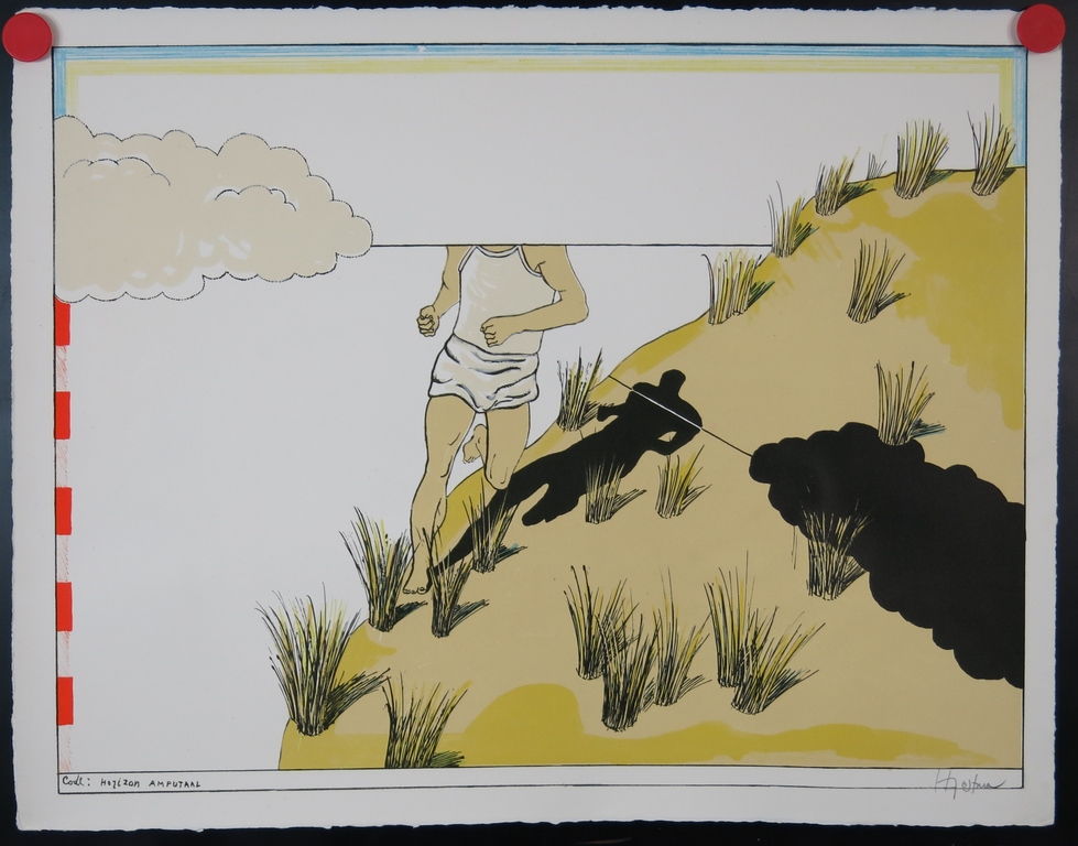 Hannes Postma: Litho, Horizon amputaal verkocht voor € 35!