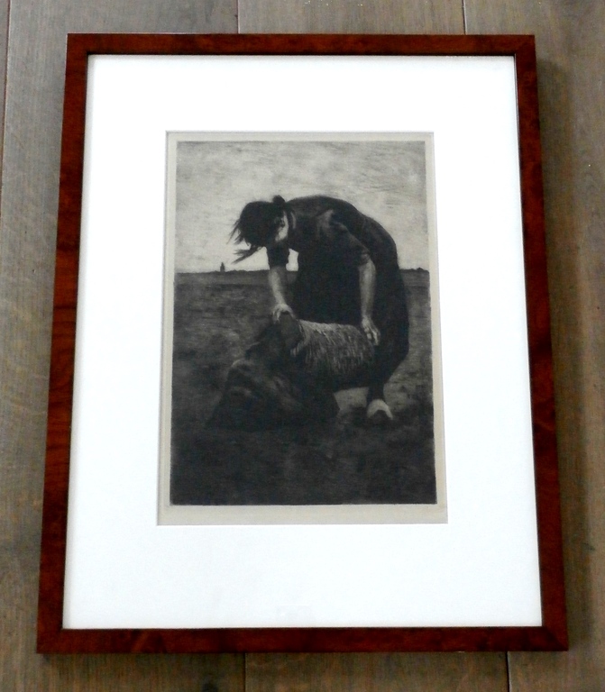 Willem Witsen - Meid met mand of aardappelenrooister - 1886/1906 verkocht voor € 995!