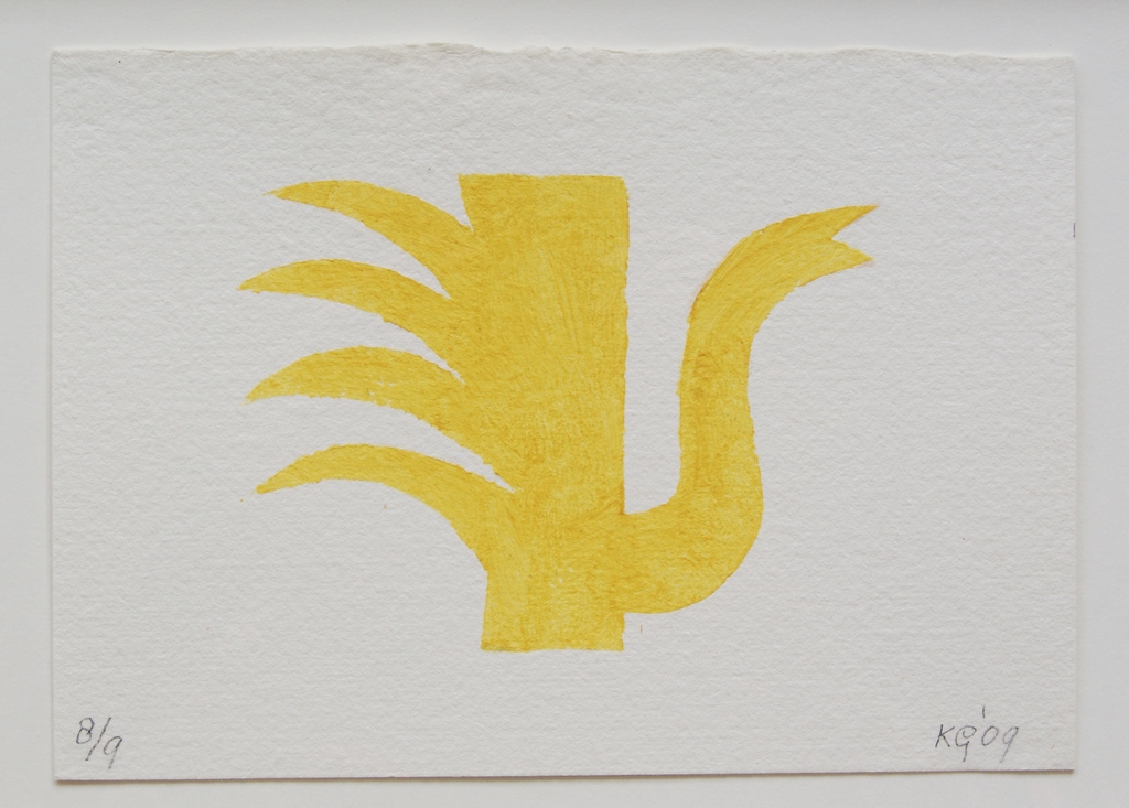 Klaas Gubbels sjabloondruk 'Zwanenkan' - 2009 - oplage 9 ex. kopen? Bied vanaf 295!