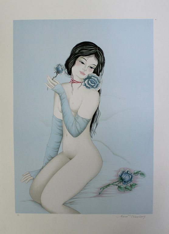 Mara Tran Long: Lithografie, Nu Á La Rose kopen? Bied vanaf 10!