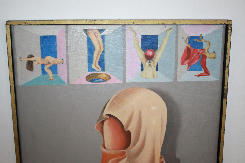 SCHILDERIJ NAAKTEN SURREALISME van C FRIMONT BELGIE kopen? Bied vanaf 120!