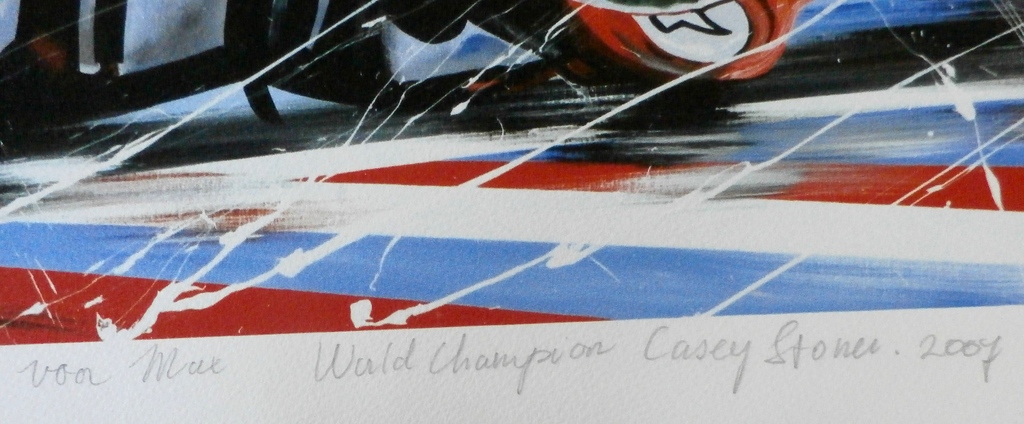 Eric-Jan Kremer - zeefdruk: World champion Casey Stoner - 2007 kopen? Bied vanaf 30!