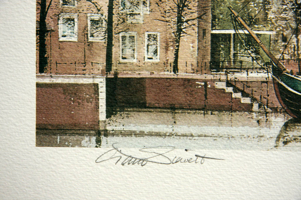 Ciano Siewert, offset litho, Gezicht op Delft met Oostpoort kopen? Bied vanaf 90!