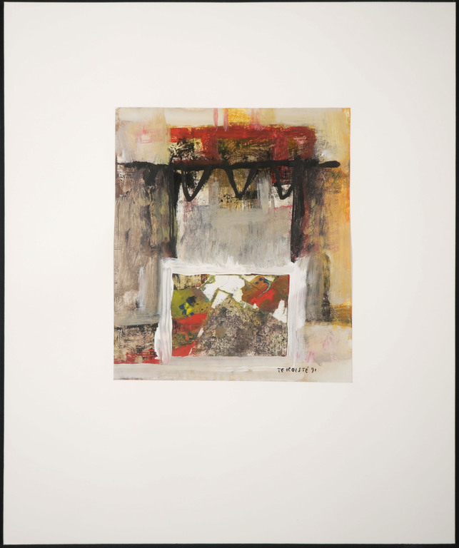Kees te Kolste: Acryl en collage op papier, Zonder titel IV kopen? Bied vanaf 20!