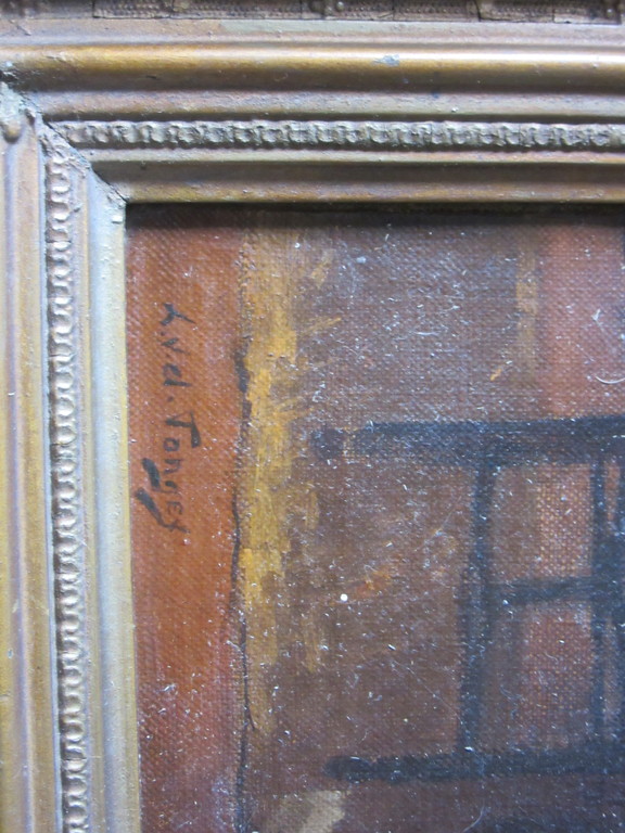  Lammert van der Tonge 1871 - 1937, olieverf op doek, Larens binnenhuis kopen? Bied vanaf 200!