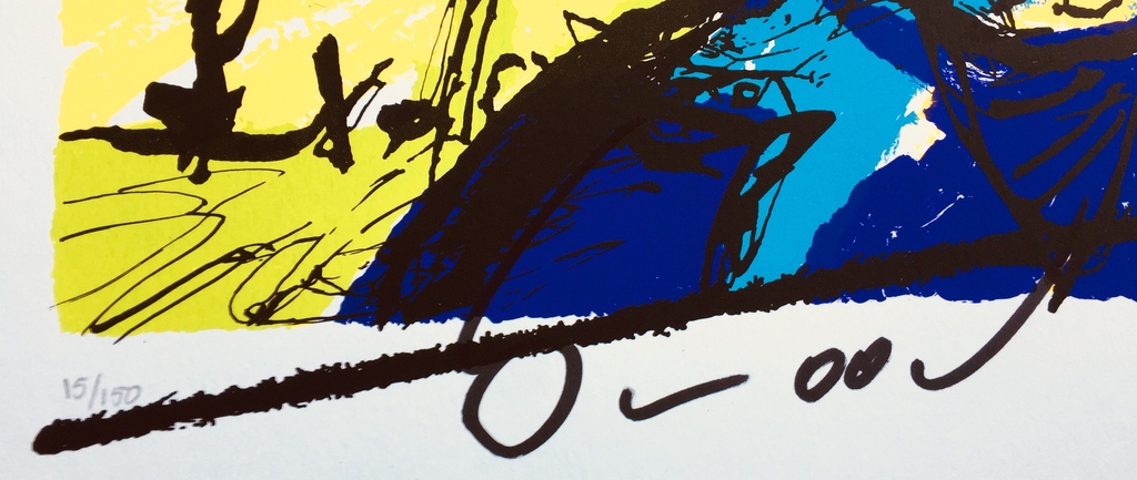 Herman Brood - Originele hand gesigneerde kleurenzeefdruk - Bono (U2) kopen? Bied vanaf 1!