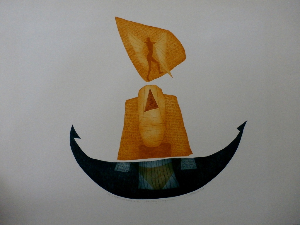 Lieke Vreede - ets: Rambling on my mind - 1996 verkocht voor € 35!