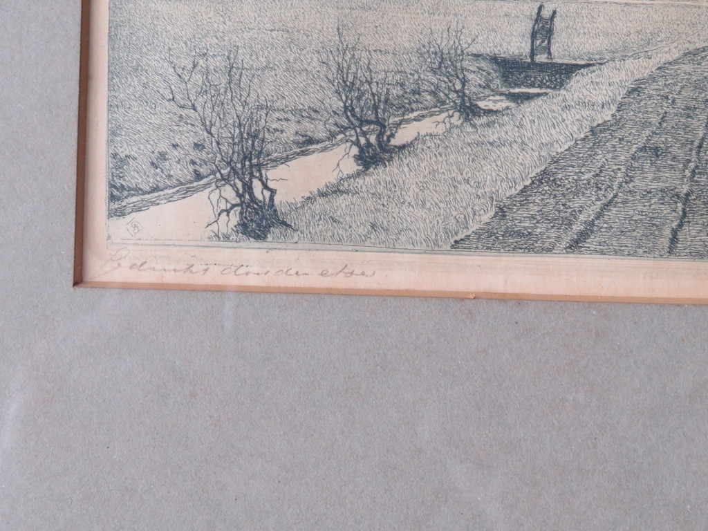 Carl Wilhelm Louis Stiel (1881-1950) - ets - landschap kopen? Bied vanaf 1!