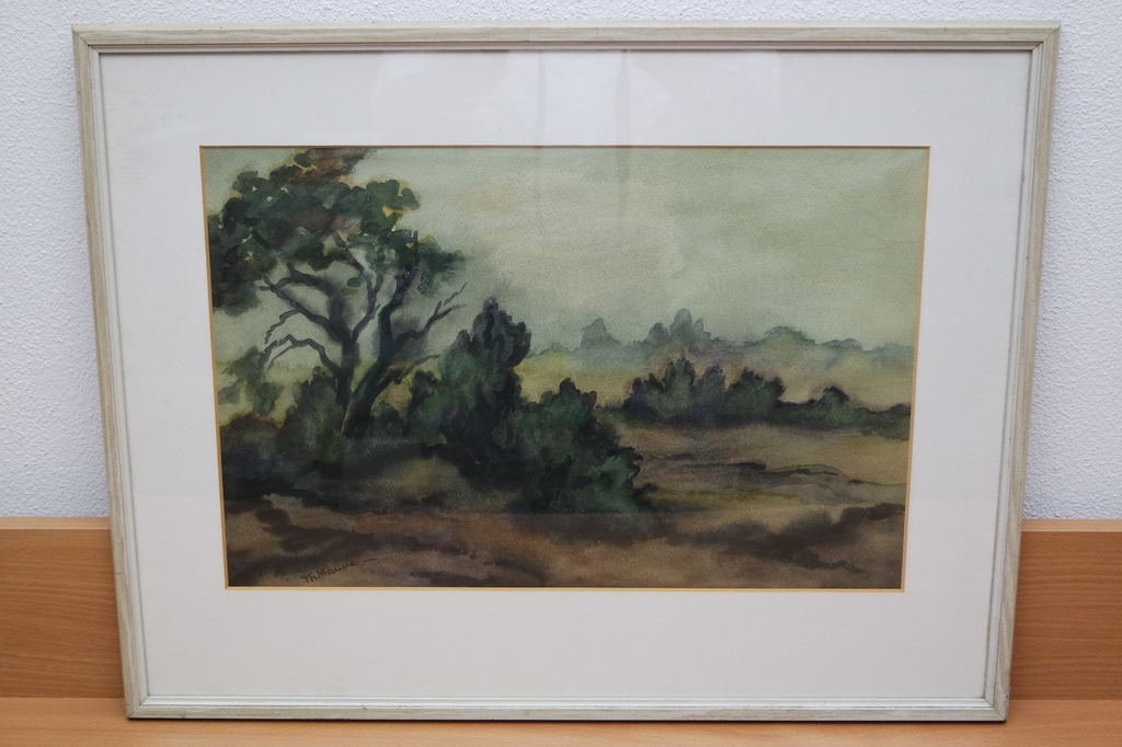 Thijs Mauve (1915-1996) - aquarel - duinlandschap verkocht voor € 130!
