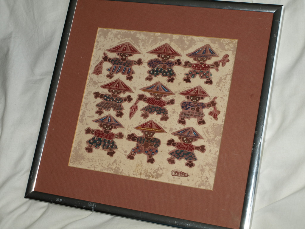 Didiet : Batik op katoen – Indonesië - Ingelijst- ca 1970 kopen? Bied vanaf 1!