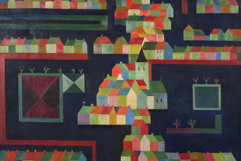 Dirk Breed: Olieverf op doek, Huizen - Ingelijst kopen? Bied vanaf 850!