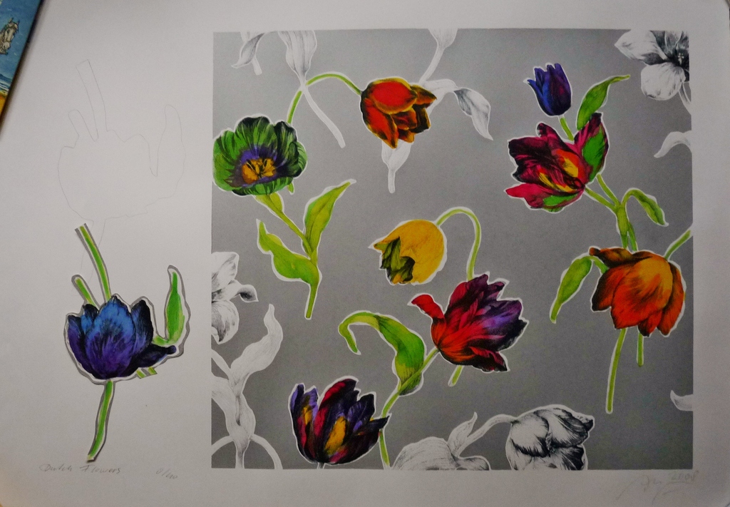 Arjan van Arendonk, Zeefdruk, Dutch flowers verkocht voor € 120!