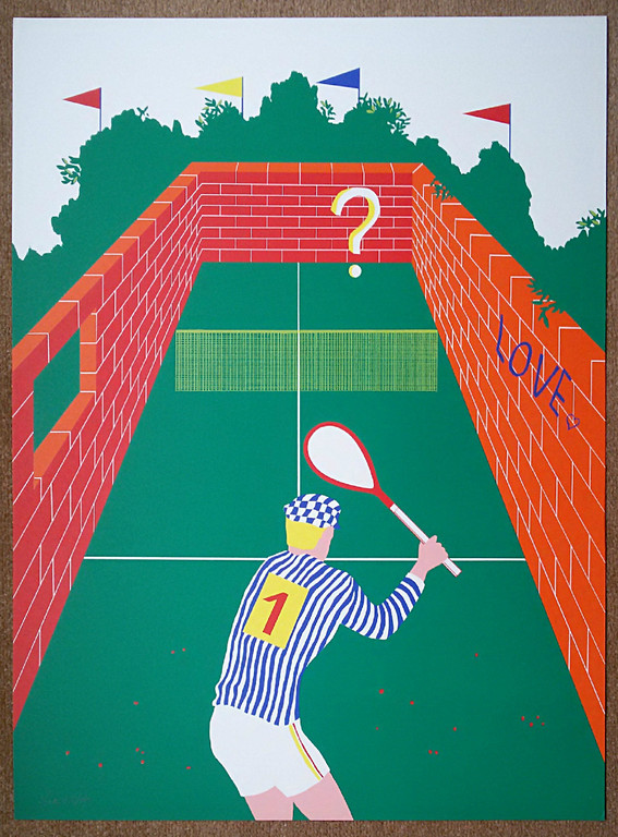 Etienne Elias - Tennisspeler, zeefdruk kopen? Bied vanaf 75!