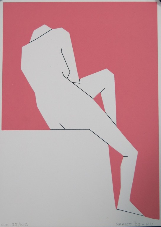 Hendrik Valk: Zeefdruk, Naakt verkocht voor € 65!