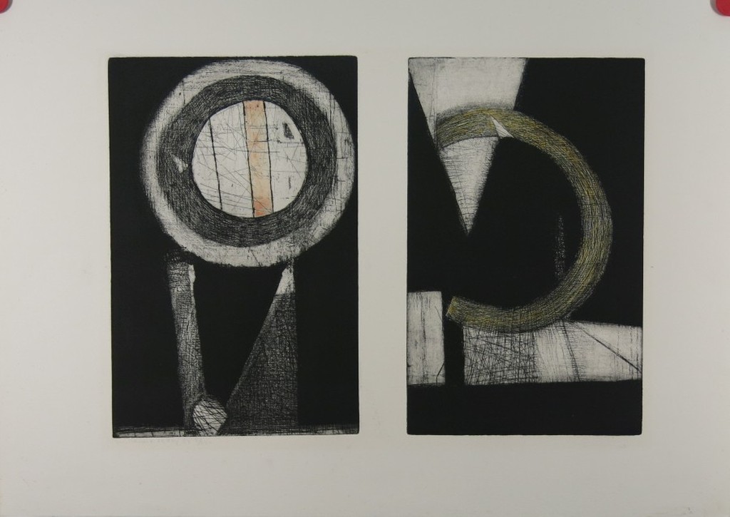 Guillaume Le Roy: Kleuren Ets, abstracte compositie  kopen? Bied vanaf 60!