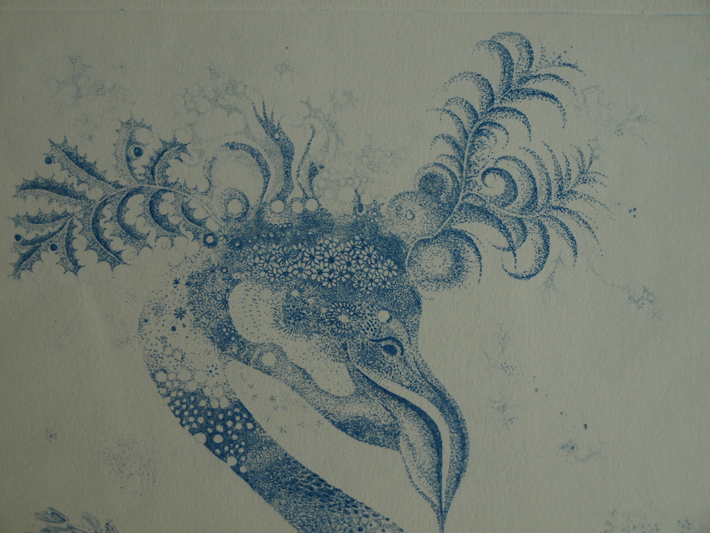 Kees de Ruijter : Ets , Blauwe vogel – gesigneerd - ca 1980 kopen? Bied vanaf 10!
