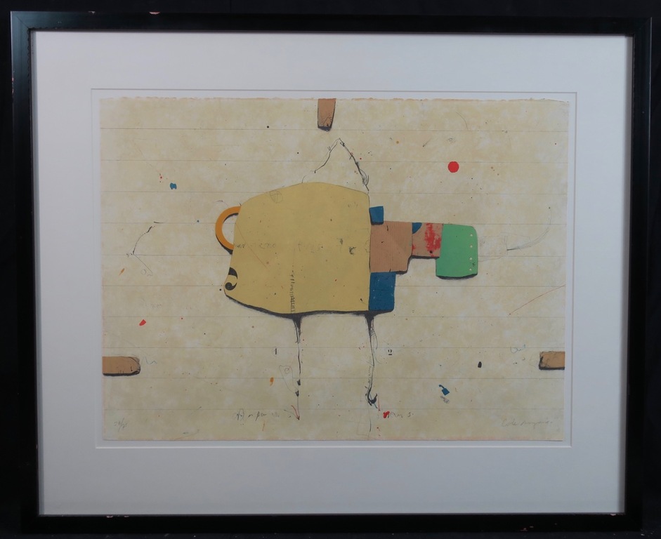 Cole Morgan: Litho, Black Arc - Ingelijst (groot) verkocht voor € 175!