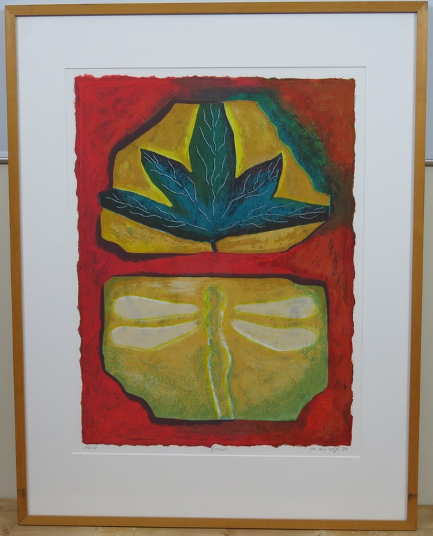 Jan van Delft: Zeefdruk, Fossiel - Ingelijst  kopen? Bied vanaf 35!