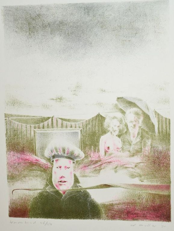 Wout Müller: Kleurenlitho. Wonderkind verkocht voor € 70!