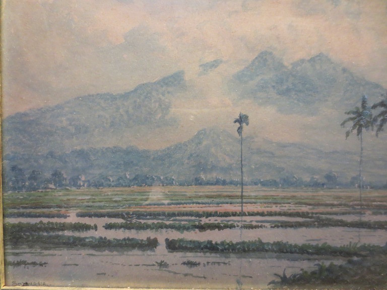 Soewardja(1900-?) 2 Aquarellen Rijstvelden in Indonesie kopen? Bied vanaf 20!