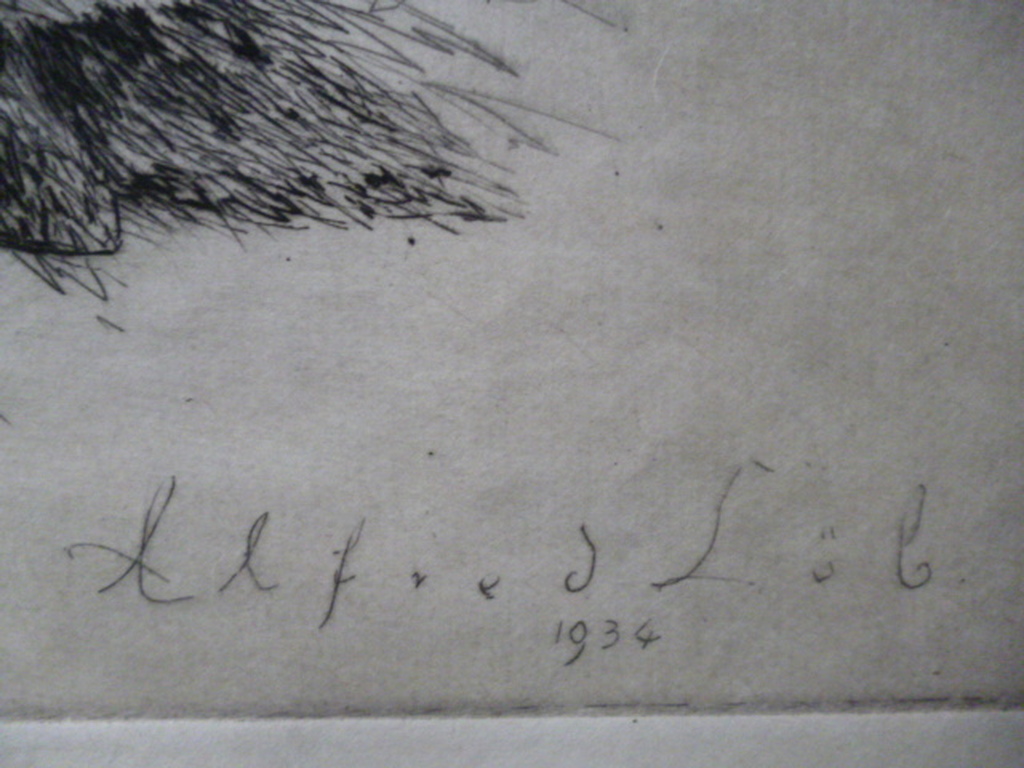 Alfred Löb - ets - Vrouw met gestippelde jurk kopen? Bied vanaf 40!