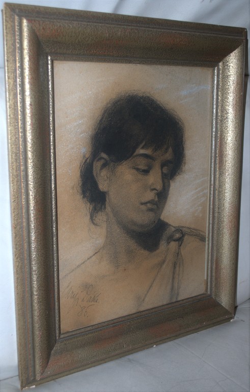 krijttekening 1886 door Carel Dake kopen? Bied vanaf 75!