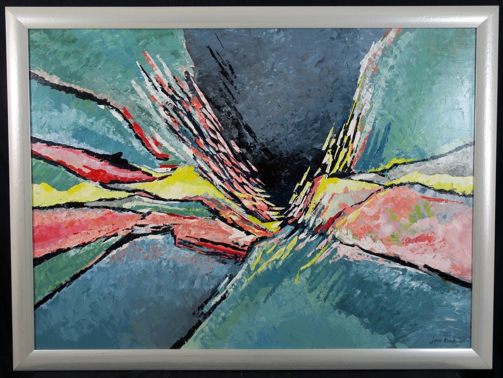 Jan Koch: Acryl op paneel, Stroming - Ingelijst (Groot) kopen? Bied vanaf 150!