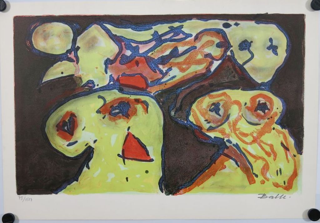 Mogens Balle: Kleurenlitho, Dromenland verkocht voor € 111!