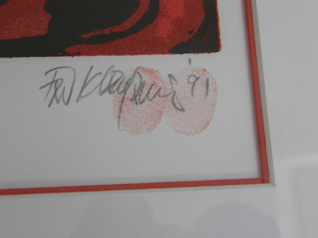 Fon Klement: Boardsnede, potlood gesigneerd kopen? Bied vanaf 200!