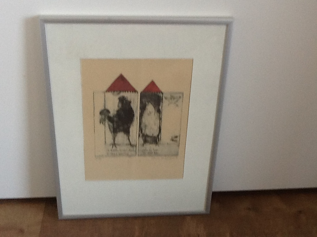 Karin Campfens : Kleurenlitho, ingelijst en gesigneerd kopen? Bied vanaf 15!