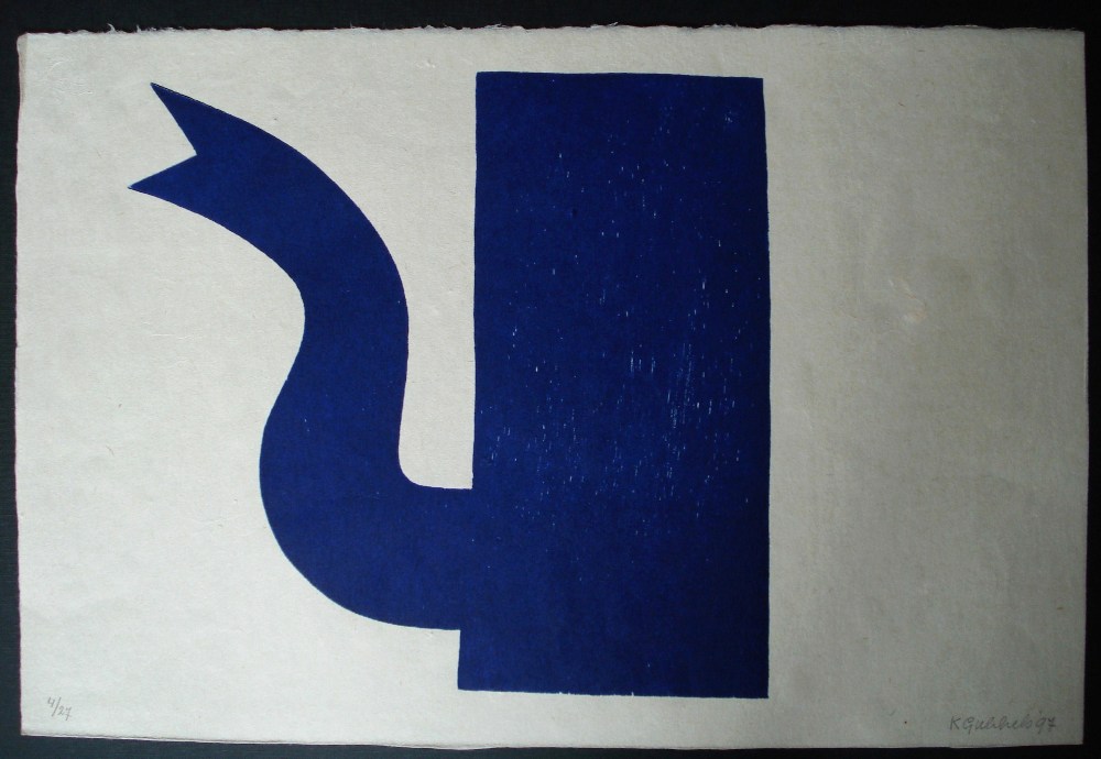 Klaas Gubbels houtdruk uit 1997 verkocht voor € 175!