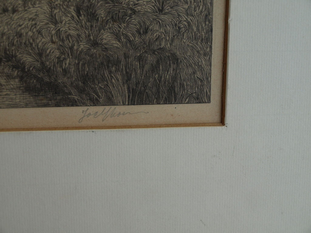 Onbekend : Ets – Voorjaar Blaricum – Gesigneerd – nr 68 van 100 ex. kopen? Bied vanaf 1!