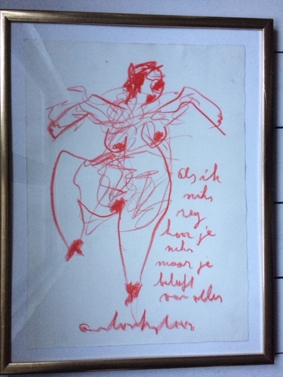 Anton Heyboer: tekening, dansende vrouw kopen? Bied vanaf 150!