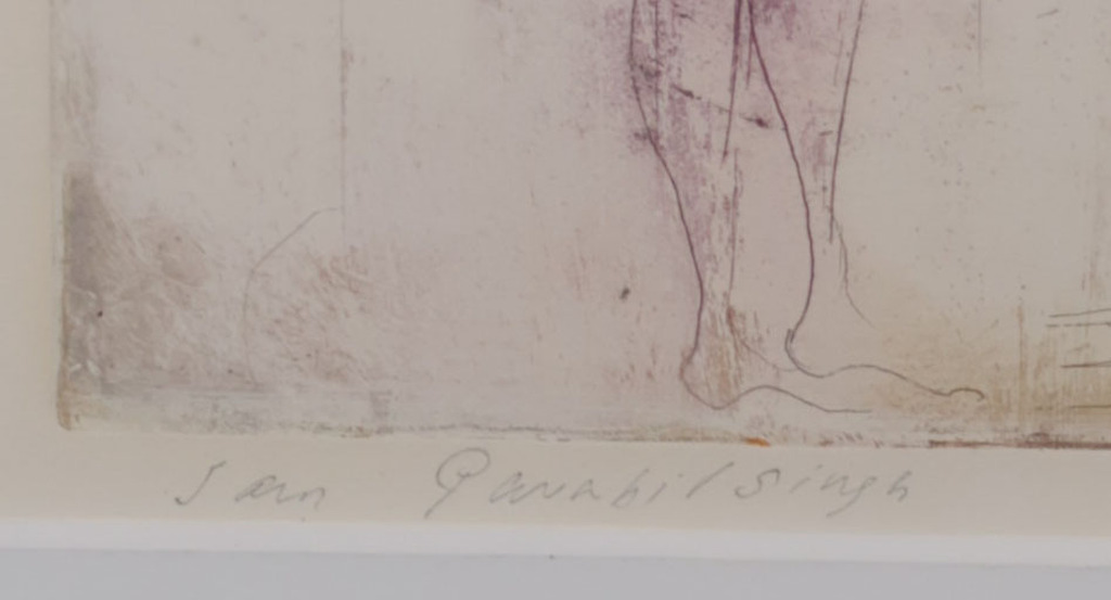 Sam Parabirsingh: Ets, Orpheus zeepaardje.. - Ingelijst kopen? Bied vanaf 20!