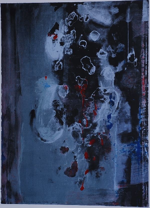 Eric de Nie: Kleurenlitho Abstracte Compositie. Ingelijst kopen? Bied vanaf 100!