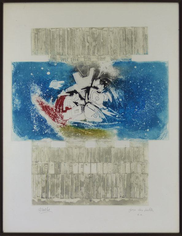 René Mels (1909-1977), carborundum-ets, ''Rose des tables" kopen? Bied vanaf 30!