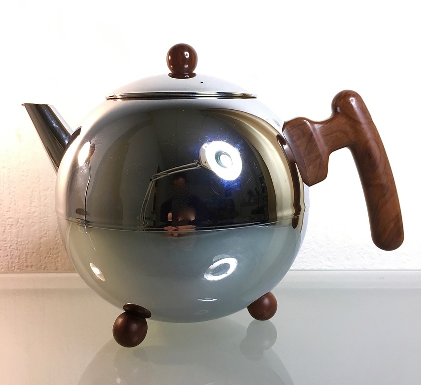 Bredemeijer Hilversum Design -  Duet Bella  Theepot met bruin beslag - 21e eeuw kopen? Bied vanaf 29!