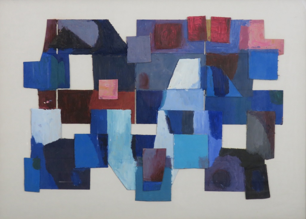 Meertje Kaal: Olieverf en collage op karton, Zonder titel - Ingelijst (Groot) kopen? Bied vanaf 20!