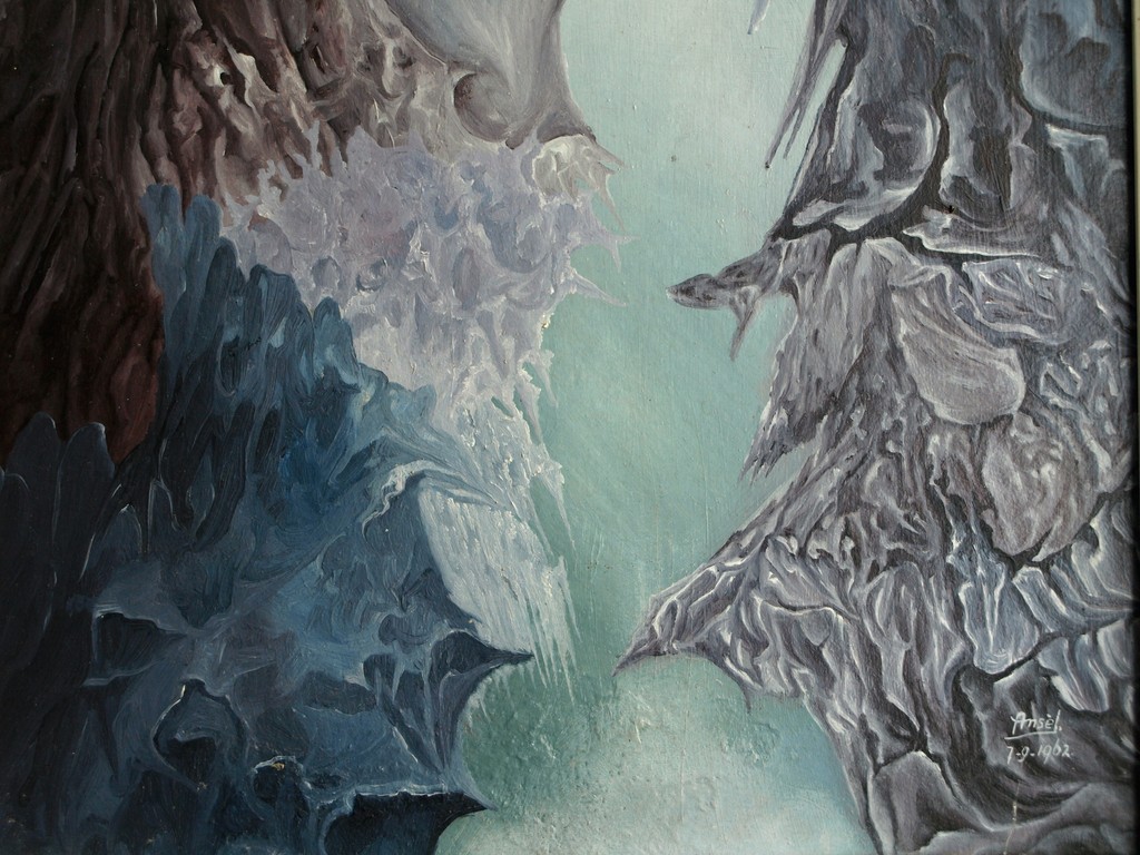 Ansèl : Olieverf op board , In de bergen – gesigneerd en ingelijst – 1962 kopen? Bied vanaf 1!