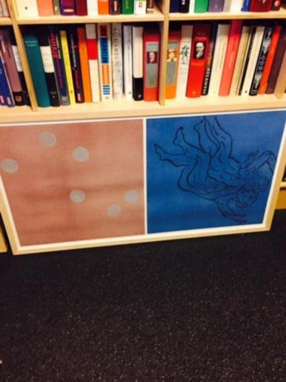 Hans Könings - houtdruk op doek - 2-luik Gemini  verkocht voor € 50!