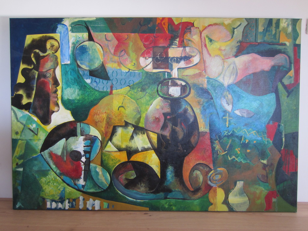 RIK VAN IERSEL OLIE OP DOEK JAREN TACHTIG verkocht voor € 975!